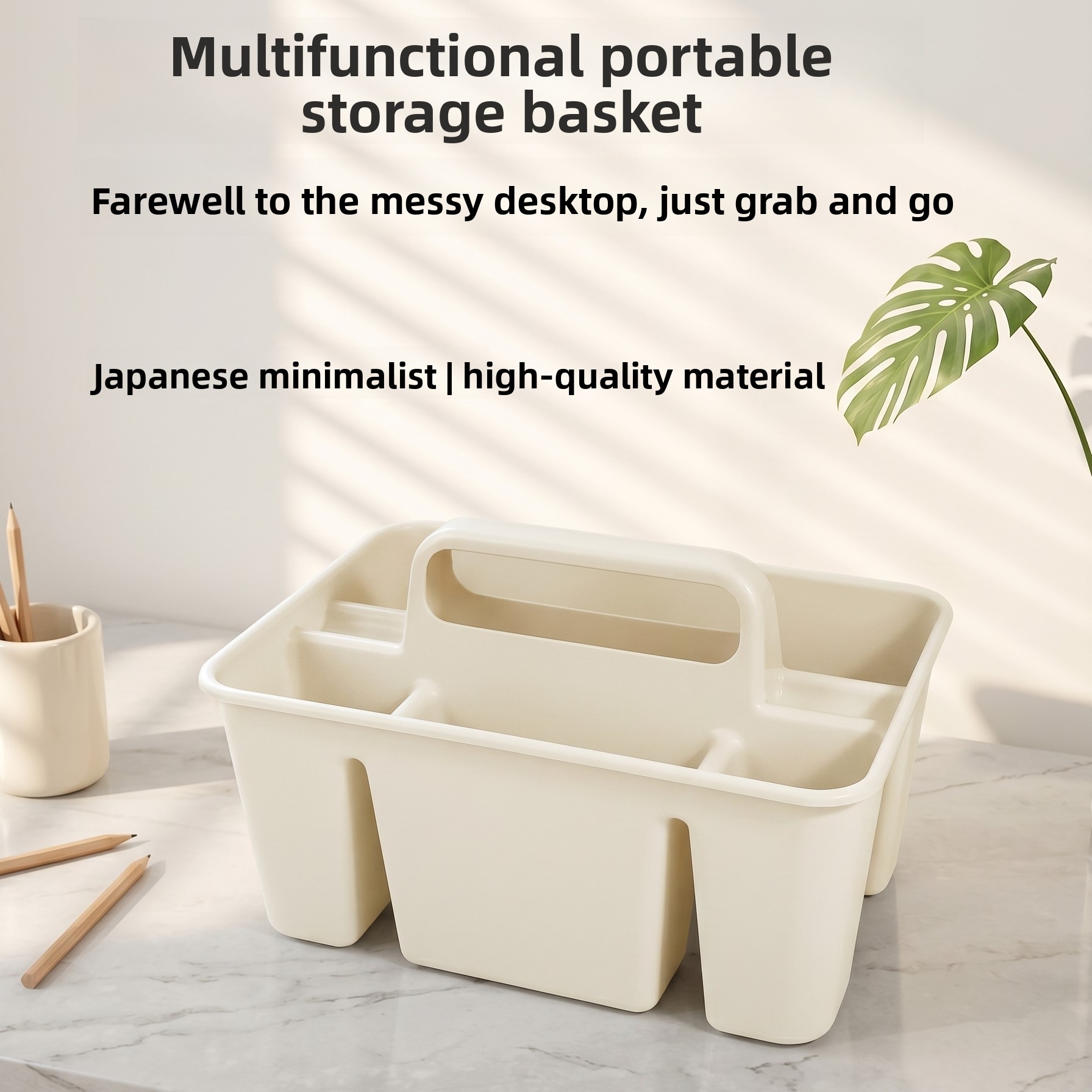 Kitchen Appliances Best - Draagbare, gedeelde plastic opbergbak met handvat,