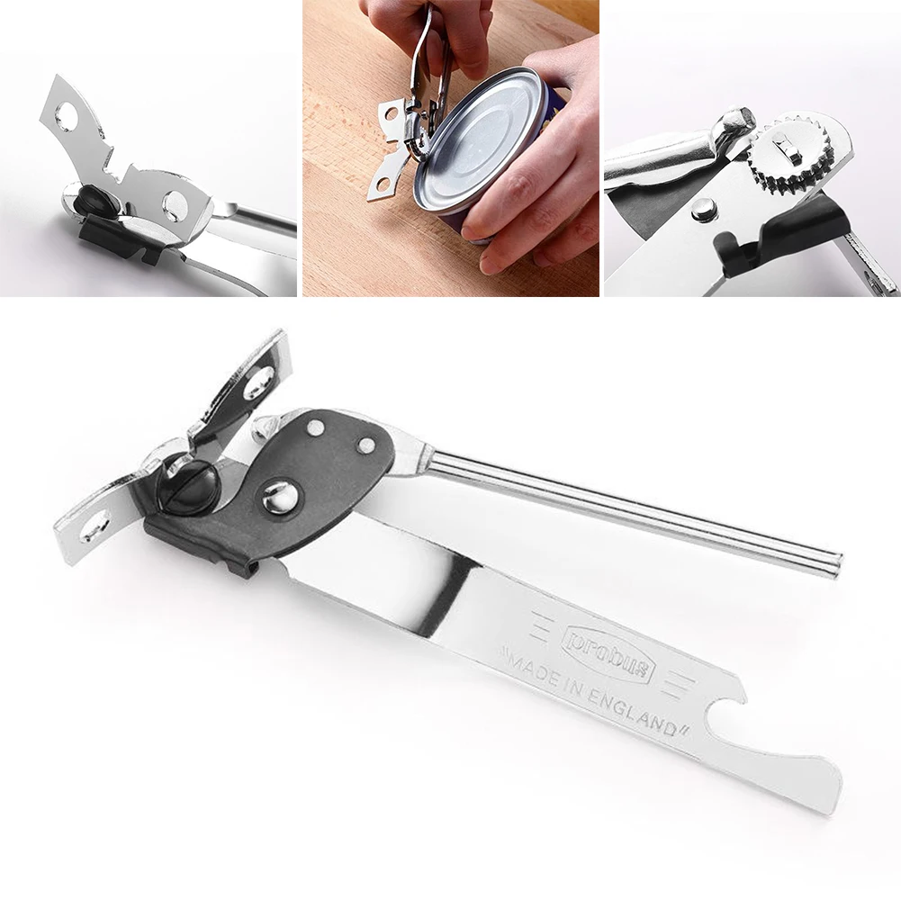 Kitchen Appliances Best - Multifunctionele roestvrijstalen voedselblikje, handmatige flesopener, zwakke